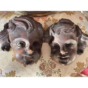 Wooden Cherub Heads 
