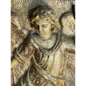 18th-century Winged Angel Sculpture 