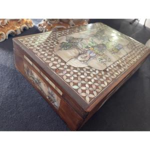 Asuatique Wooden And Mother-of-pearl Jewelry Box