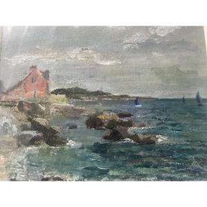 Seaside And Sailboats 