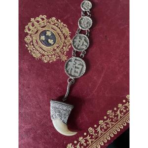 Asian Silver And Claw Pendant 