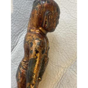 Gilt Bronze Chinese Warrior, 18th Century 