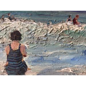 C. Bernard's Striped Swimsuits 