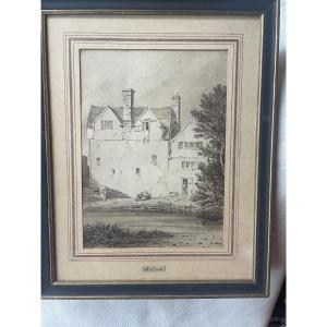 Ink Drawing: The Farm And The Children 