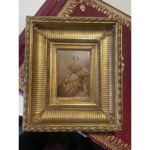 Small 19th Century Gilt Frame With Fluting
