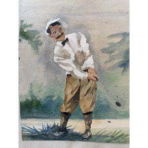 The Golfer With The White Cap