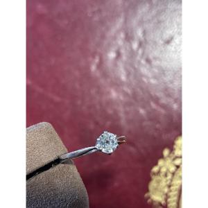 Gold And Diamond Solitaire Ring 