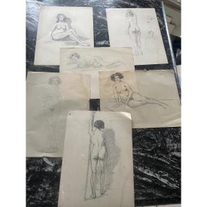 Study Drawings Of Female Nudes