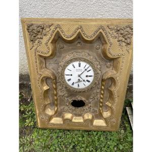 Gilded Wall Clock By Ant. Howak In Josefstadt 