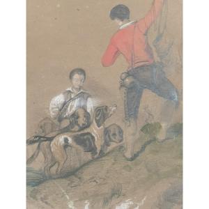 Drawing Of The Young Hunters 