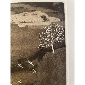 Lithograph By Teizo Ogaki