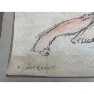 Child Reading Pastel