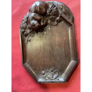 Wooden Serving Tray, Squirrel Décor
