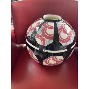 Art Deco Ceramic Vase By Monneil