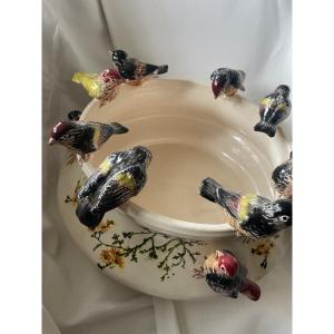 Earthenware Bird Bowl