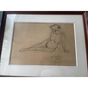 Nude Drawing By François Desnoyer