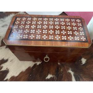 19th Century Marquetry Jewelry Box
