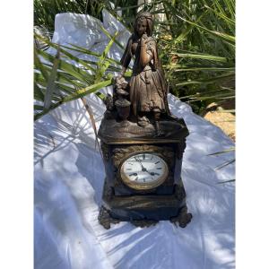 19th Century Bronze And Marble Clock