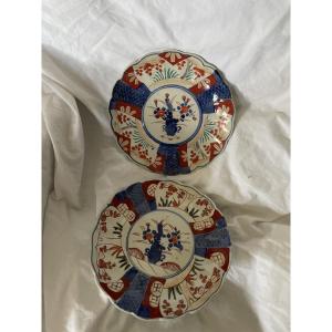 Pair Of Imari Porcelain Plates