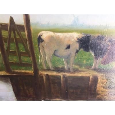 Cows In Pasture XIXth