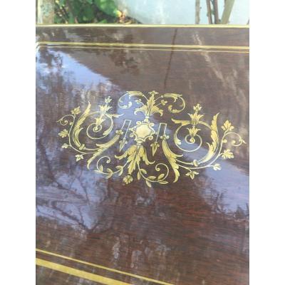 Worker Niii Mahogany And Brass Marquetry