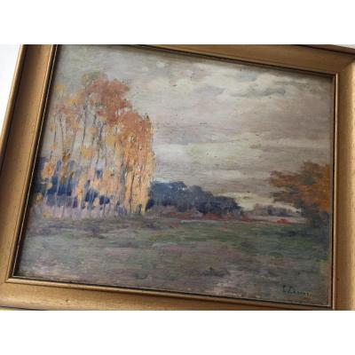 Autumn Landscape By Louis Charve