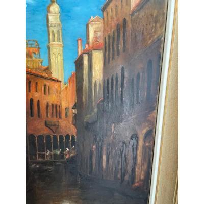 Oil On Glass; Venice Canal