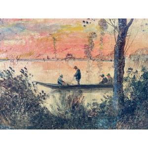 Paysage Barque De René Gourdon 