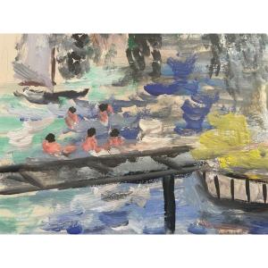 Oil By Jean Dit Cazaux Le Parc