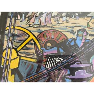 Guibillon Sailboat Gouache