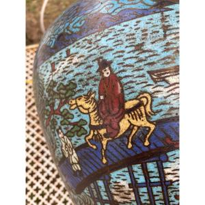 XVIIIth Cloisonne Bronze Vase