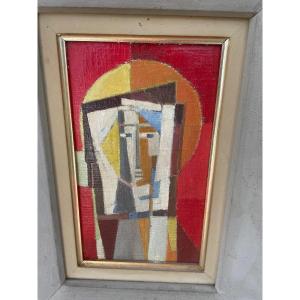 Cubist Oil By Jacques Fauché