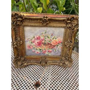 Watercolor Flower Basket