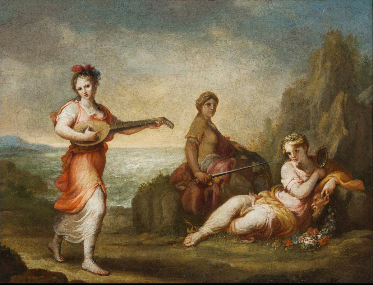 Francesco Corneliani  (Milano 1742-1814) Allegoria delle arti