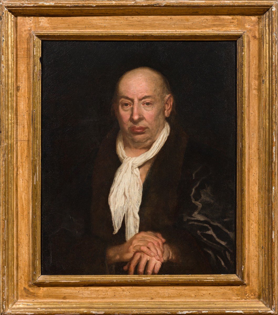 Salomon Adler (Danzica 1630 – Milano 1709)  Ritratto di gentiluomo in veste da camera