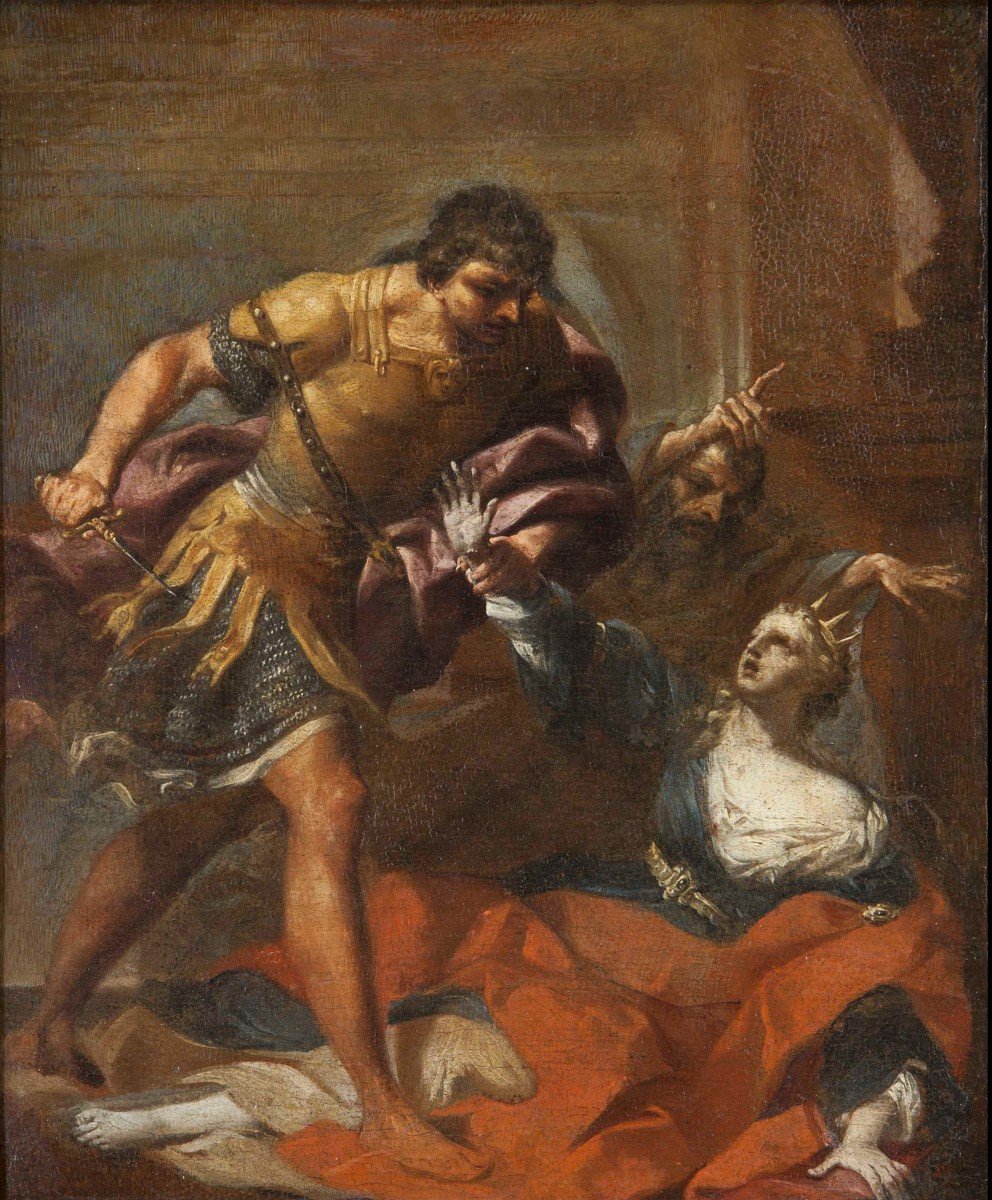 Giovan Gioseffo dal Sole (Bologna 1654–1719) Pirro uccide Polissena