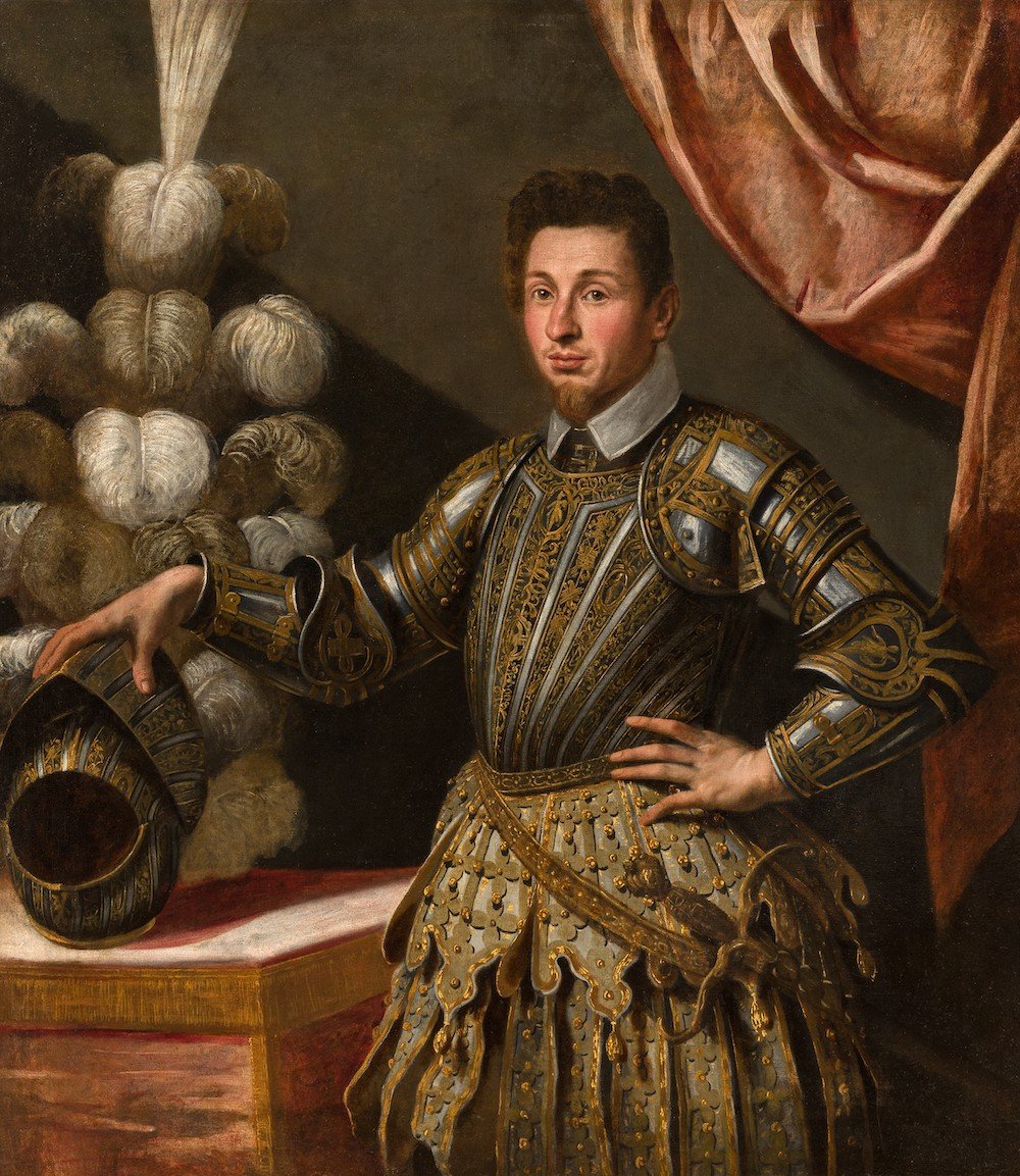 Felice Brusasorzi (Verona 1540-1605) Ritratto di gentiluomo in armi-photo-2