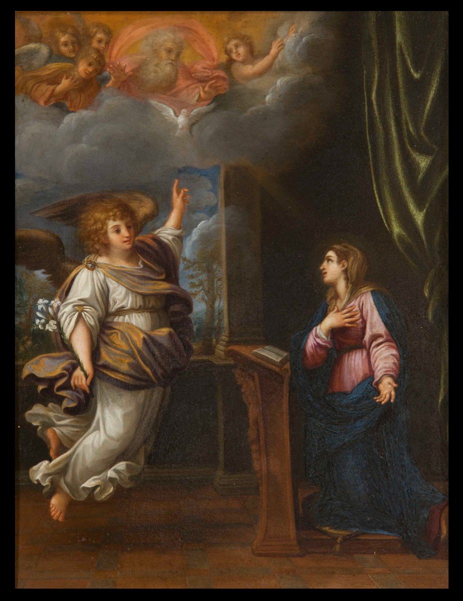 Francesco Albani, scuola (Bologna, 1578 - 1660) Annunciazione