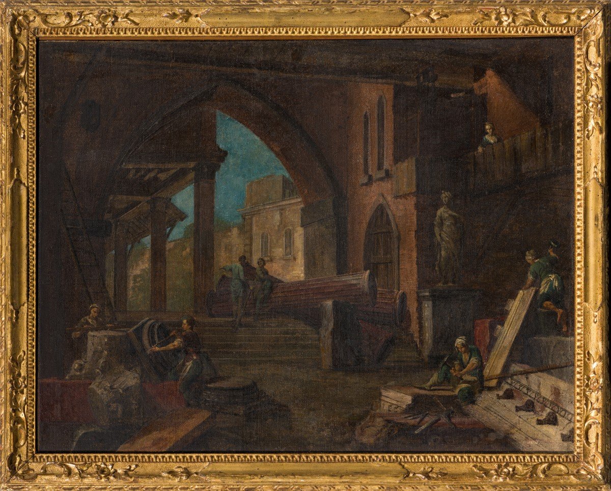 Pietro Paltronieri detto il Mirandolese (Mirandola, 1673 – Bologna, 1741)  Coppia di interni -photo-2