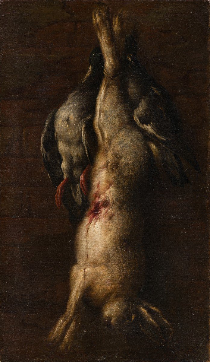 Felice Boselli (Piacenza, 1650 – Parma, 1732)  Natura morta con cacciagione