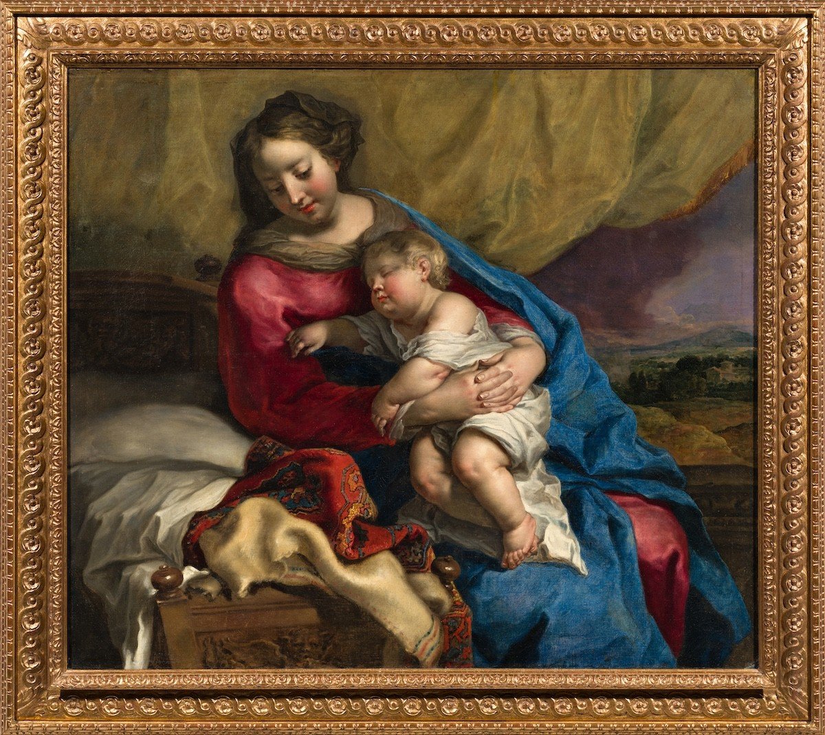 Jacob Van Oost II (1639?- Bruges, 1713) Madonna con bambino 
