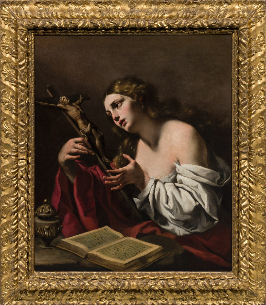 Luca Ferrari, detto Luca da Reggio (1605 – 1654) La Maddalena in adorazione del Crocifisso