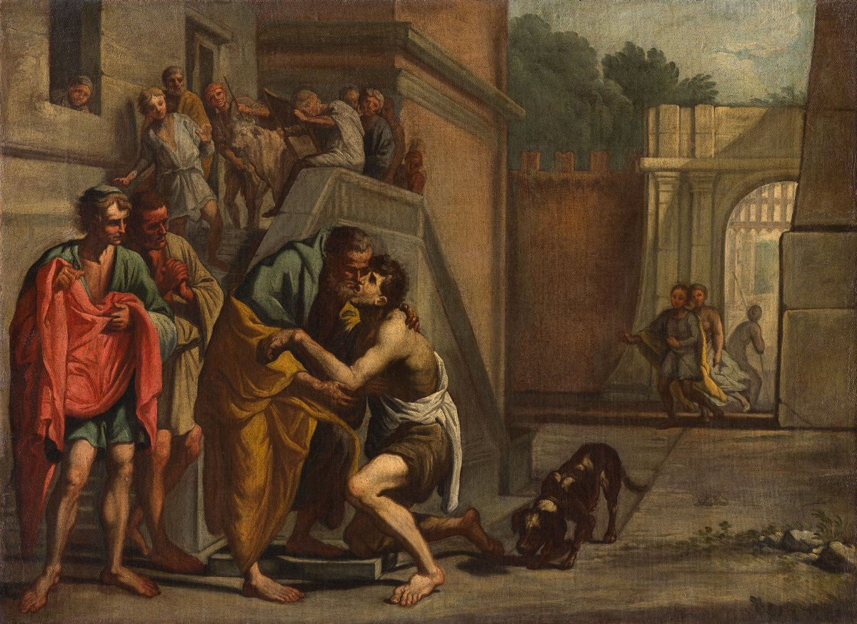 Pietro Testa (Lucca 1612 - Roma 1650) ambito, Le sregolatezze e Il ritorno del Figliol Prodigo -photo-2