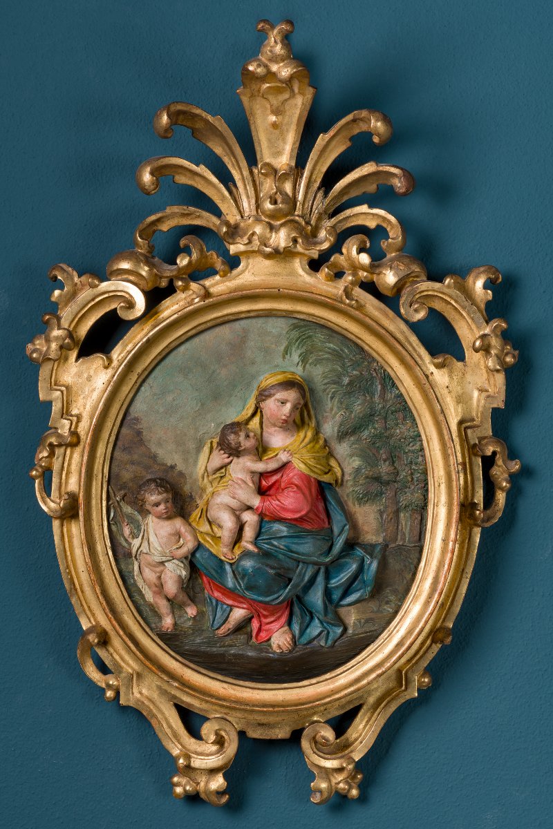 Giuseppe Maria Mazza (Bologna, 1653 -1741), Madonna col Bambino e San Giovannino