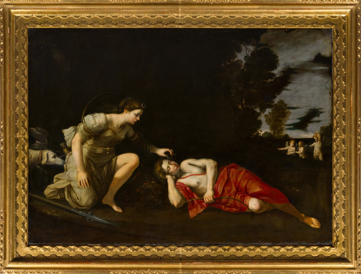 Ambito di Marcantonio Franceschini (Bologna, 1648 - 1729), Diana ed Endimione