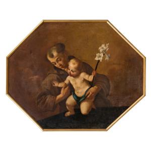 Francesco Stringa (Modena 1635–1709) Sant' Antonio e Gesù Bambino