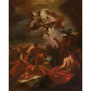 Ranieri del Pace, attr. (Pisa 1681-Firenze 1738) Scena mitologica con allegorie della Giustizia