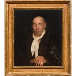Salomon Adler (Danzica 1630 – Milano 1709)  Ritratto di gentiluomo in veste da camera