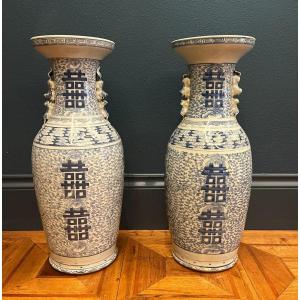 Coppia di vasi cinesi del XIX secolo