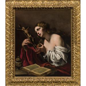 Luca Ferrari, detto Luca da Reggio (1605 – 1654) La Maddalena in adorazione del Crocifisso